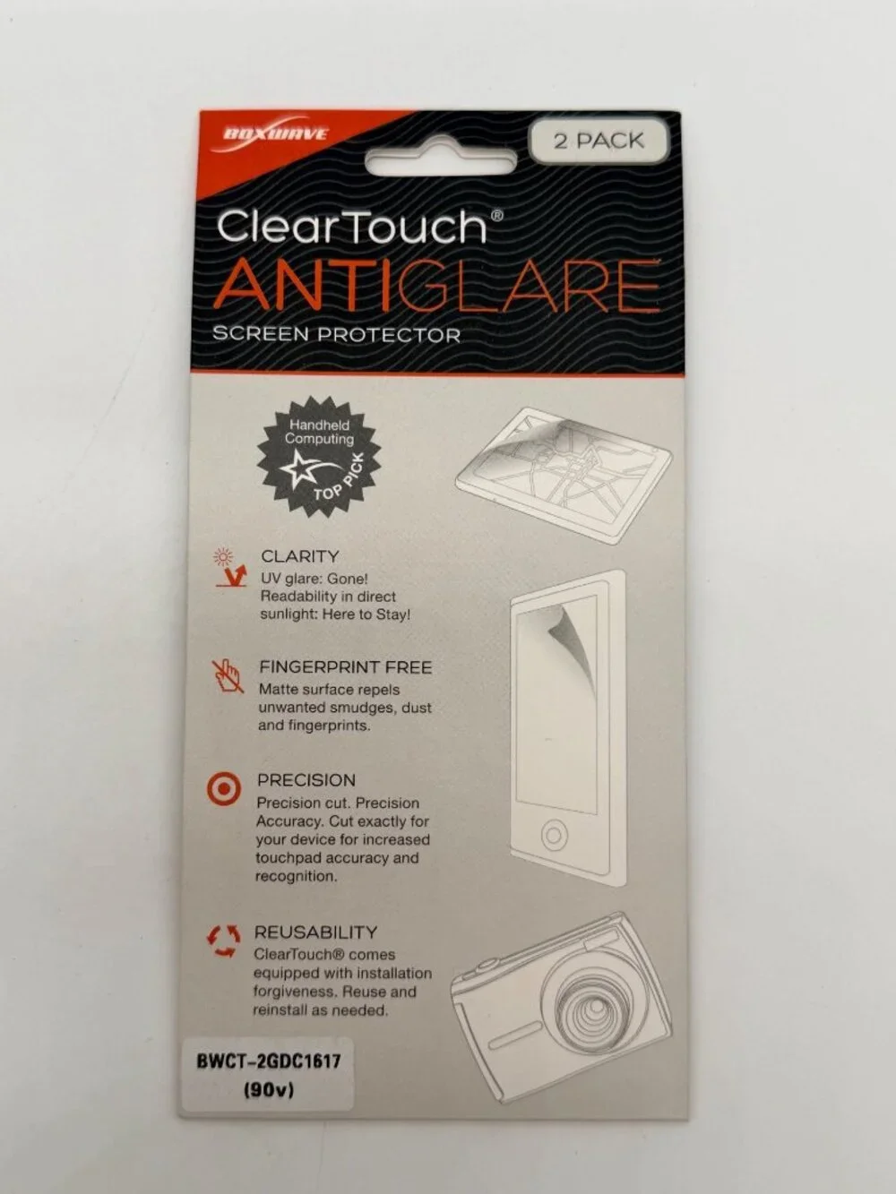Boxwave 2pk Geo 08 Clear Touch Anti-Glare Screen Protector New